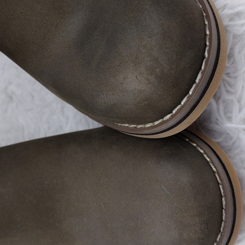 Blondo Empeigne Cuir Green Suede Leather Almond Toe Chunky Heel Ankle Boot NWT - Picture 16 of 16